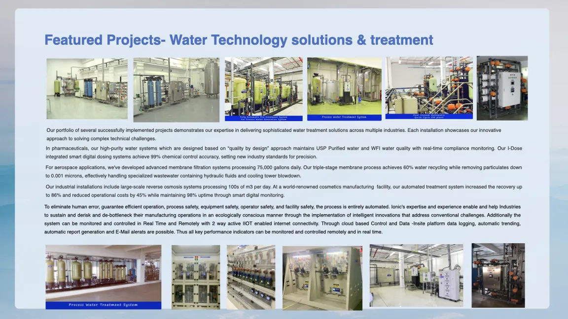 Water and waste water treatment facility